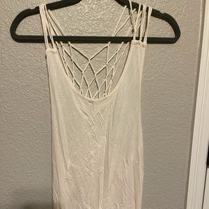 White Roxy tank top
